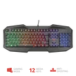 Trust Billentyűzet Gamer - GXT 830-RW Avonn