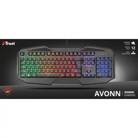 Trust Billentyűzet Gamer - GXT 830-RW Avonn