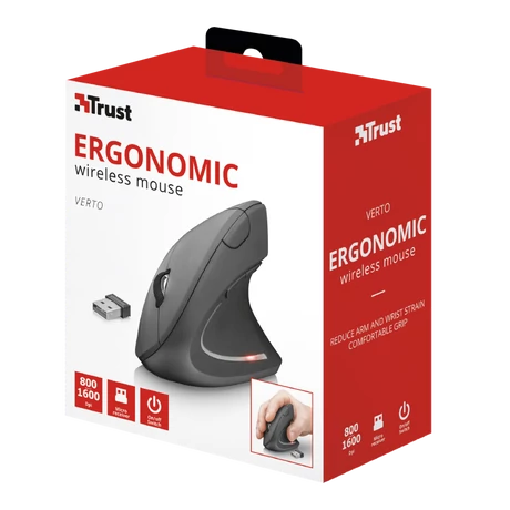 Trust  Verto  Ergonómikus Vezeték Nélküli Egér